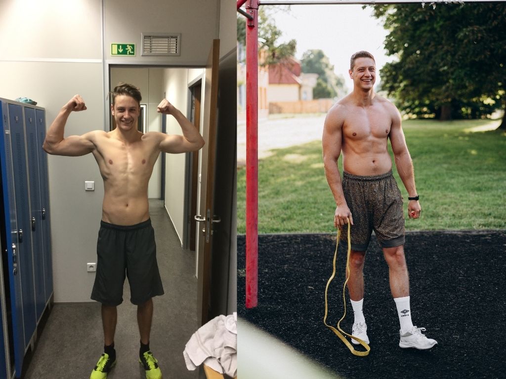 Fotka před a po: Devítiletá proměna osobního trenéra Tomáše Gröpla z Valašského Meziříčí.